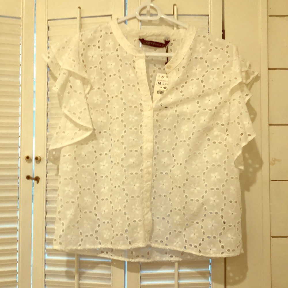Zara white blouse!